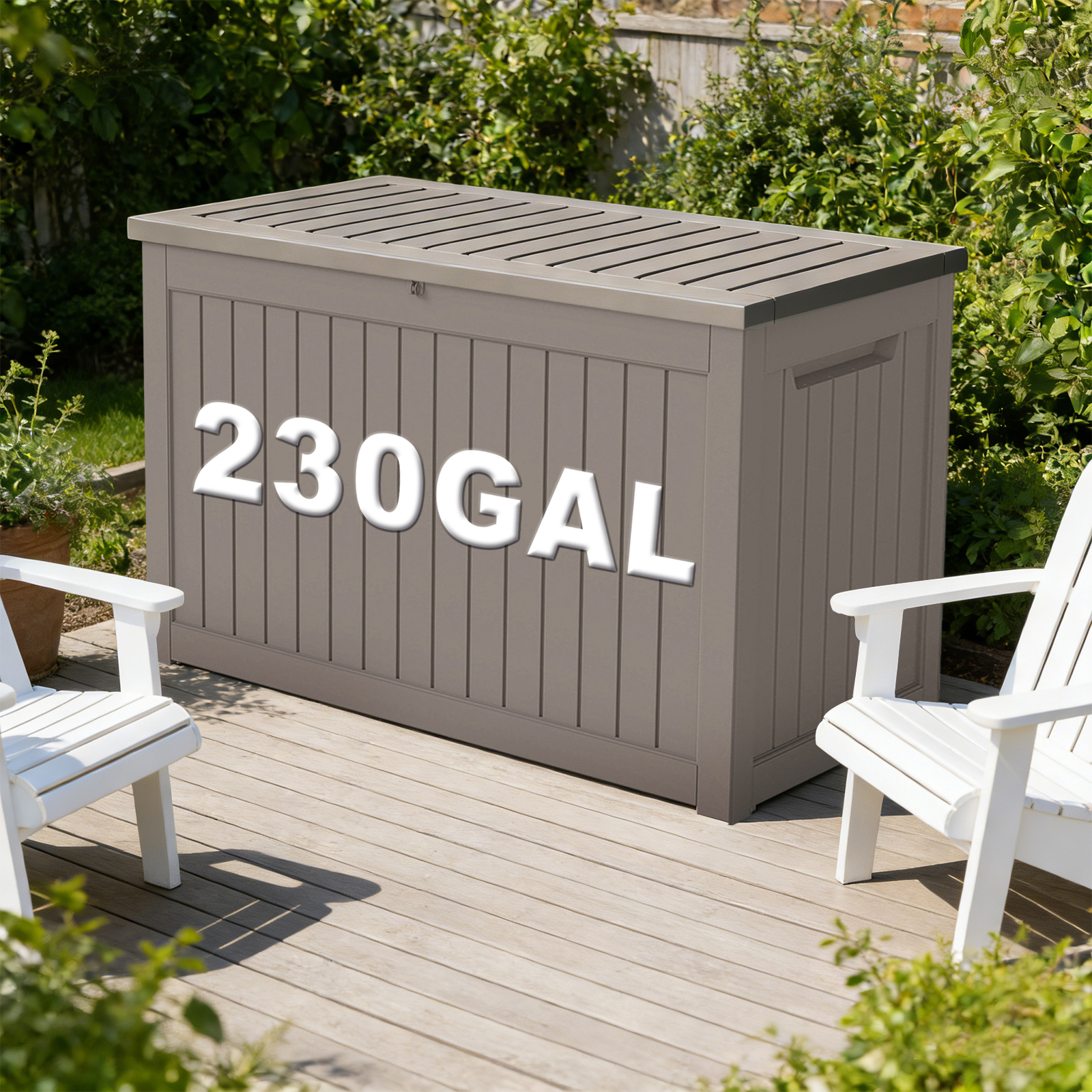 Gardening Tools Gifts - 230GAL Gallon Waterproof Large Resin Deck