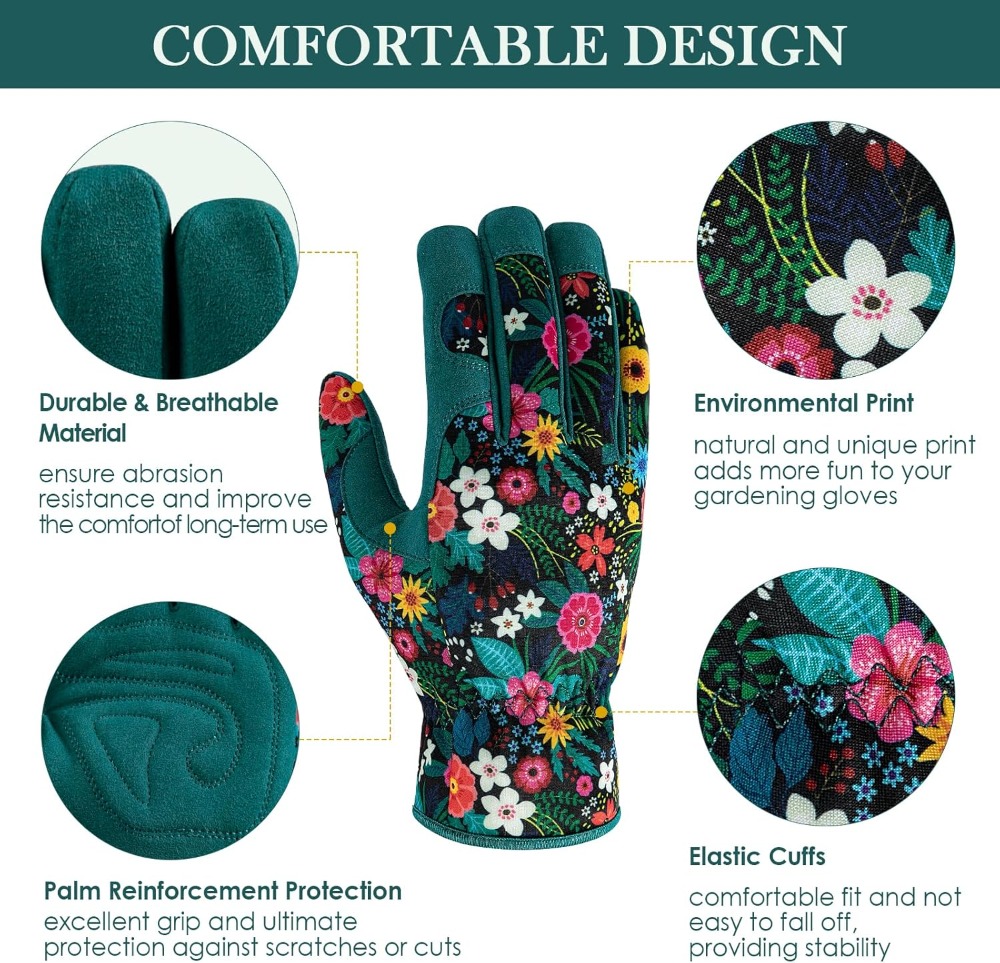 Breathable Leather Gardening G - مراجعة Garden Gloves Thorn Proof وسعره