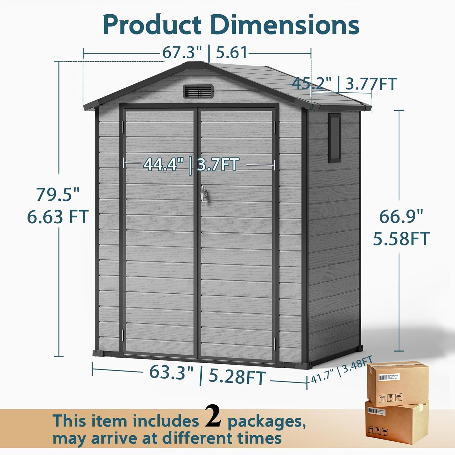 6X4 FT Outdoor Shed, Plastic S - مراجعة Gardening Tools Set وسعره