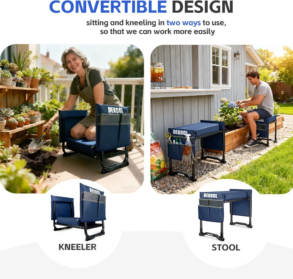 Garden Kneeler and Seat with 3 - مراجعة Gardening Tools Gifts وسعره