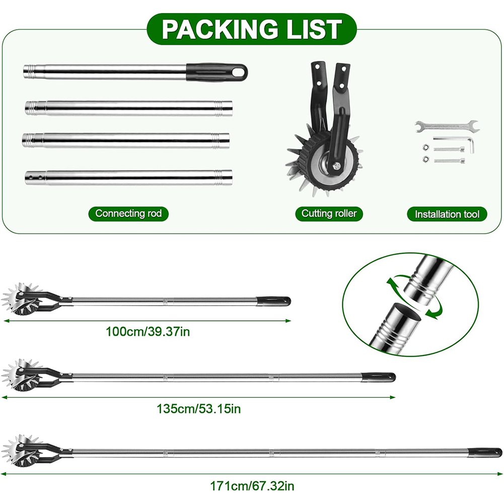 67 Inch/170 cm Wheel Rotary Ed - مراجعة Gardening Tools Edger وسعره