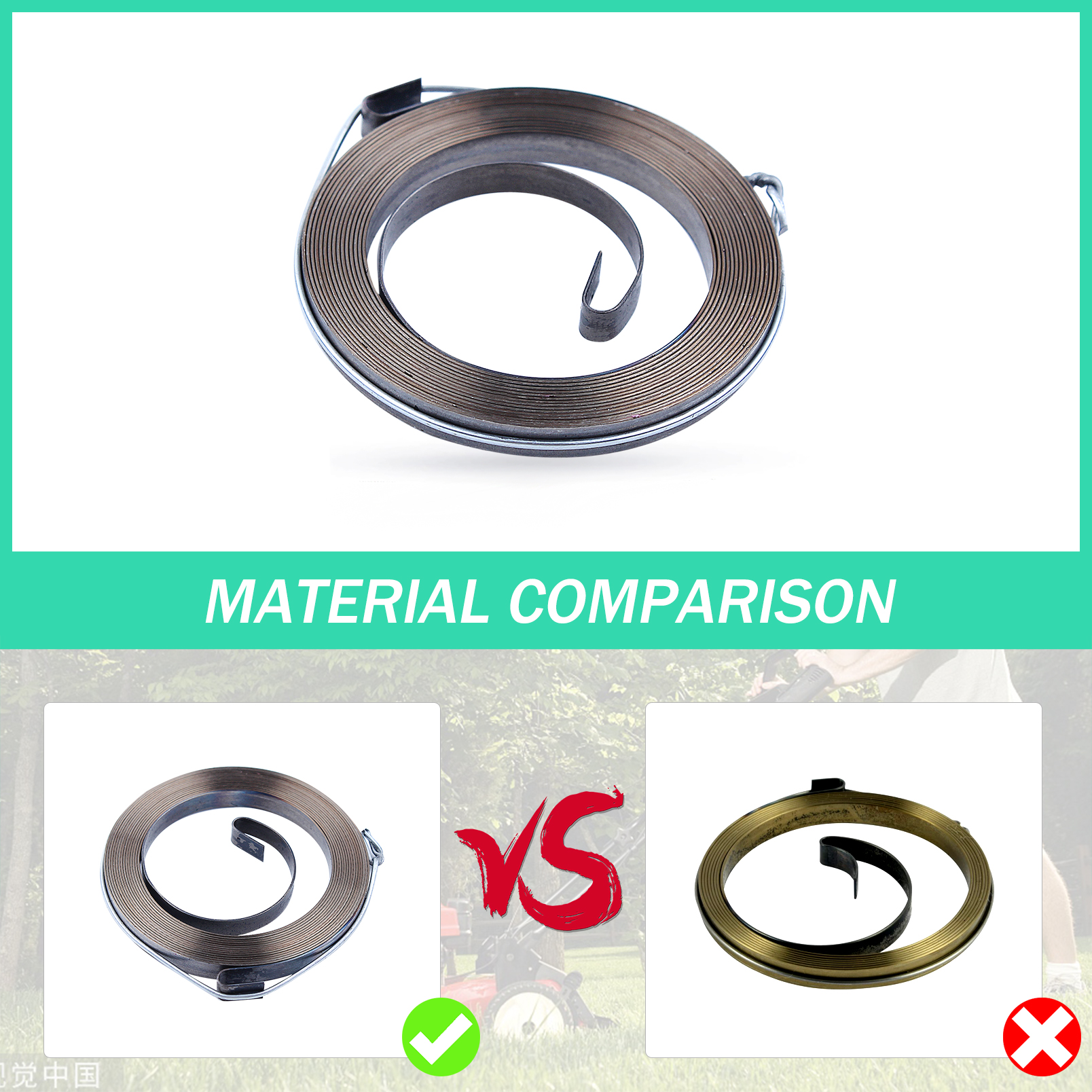 Recoil Starter Spring For Husq - مراجعة Gardening Tools Edger وسعره