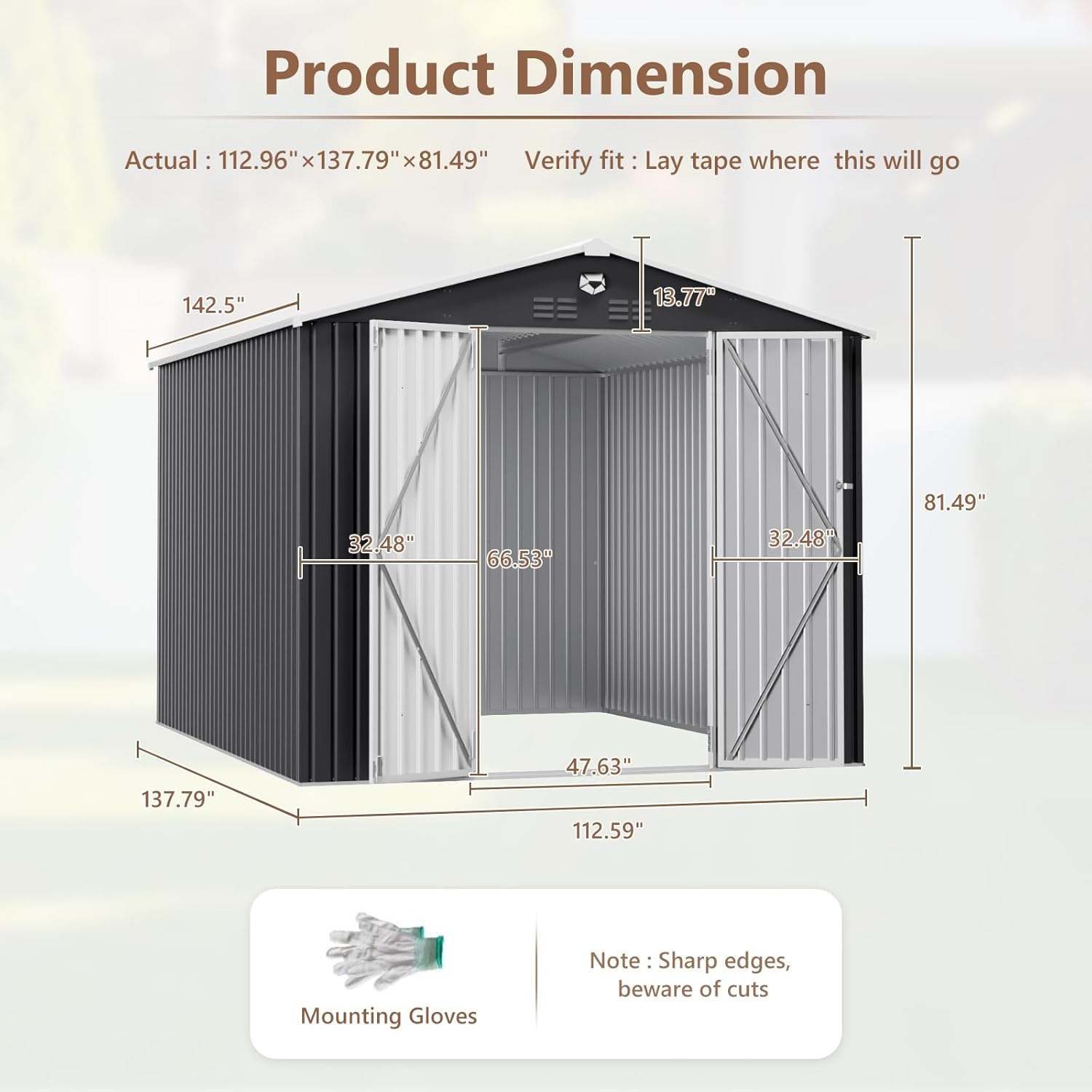 10x12 FT Metal Outdoor Storage - مراجعة Gardening Tools Set وسعره