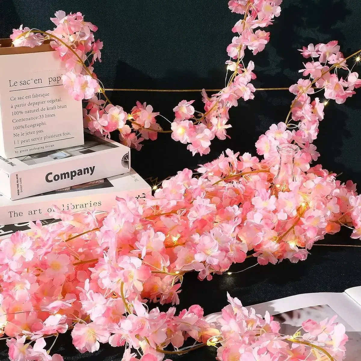 180CM Pink Artificial Flowers  - مراجعة Gardening Tools Pink وسعره