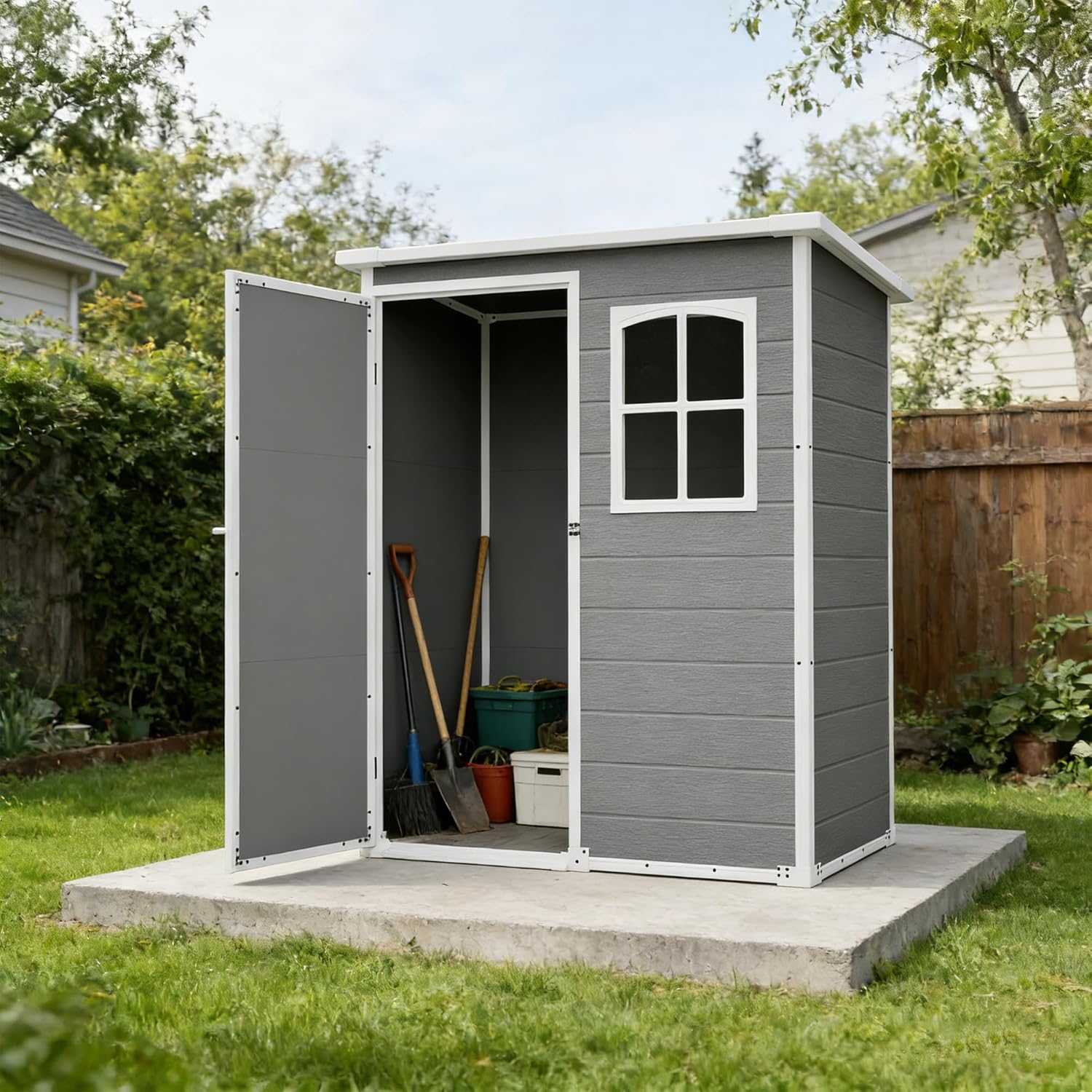 Resin Outdoor Storage Shed Kit - مراجعة Gardening Tools Set وسعره