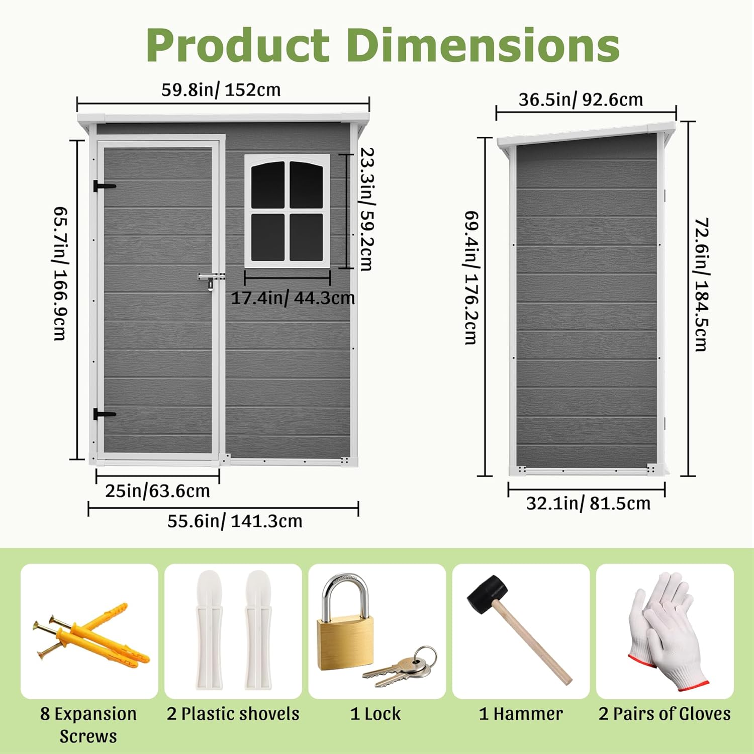 Resin Outdoor Storage Shed Kit - مراجعة Gardening Tools Set وسعره