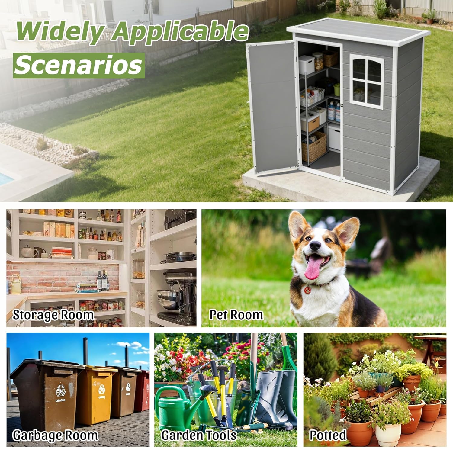 Resin Outdoor Storage Shed Kit - مراجعة Gardening Tools Set وسعره