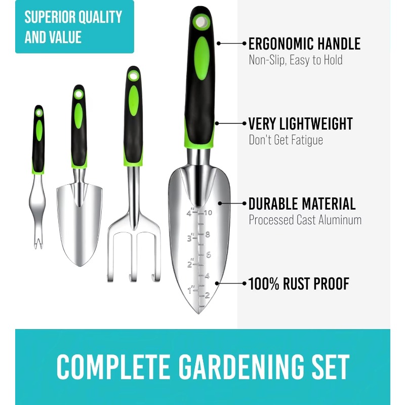 9 Pcs Ergonomic Garden Tool Se - مراجعة Gardening Tools Set وسعره