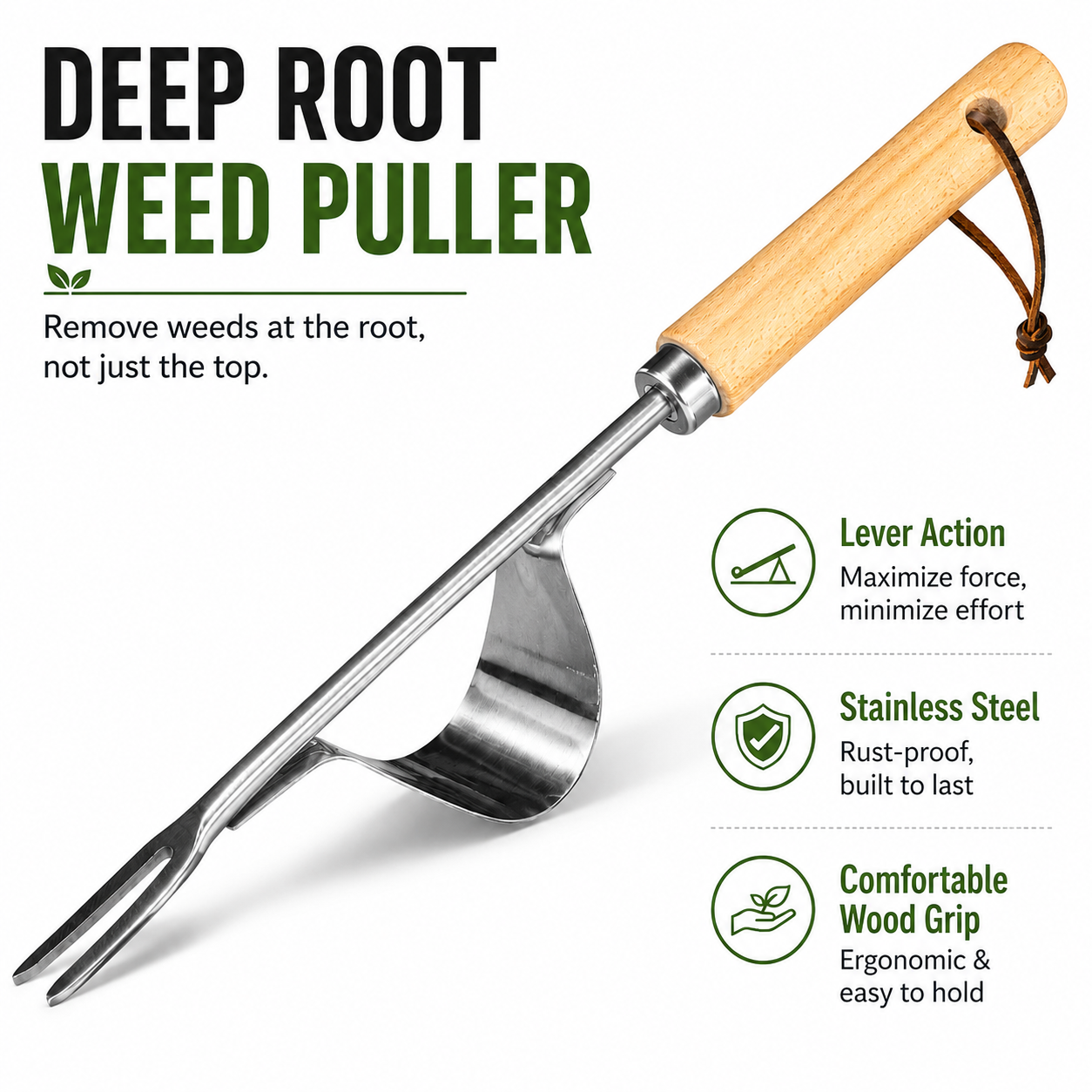 Manual Weed Remover, Stainless - مراجعة Gardening Tools To Remove Weeds وسعره