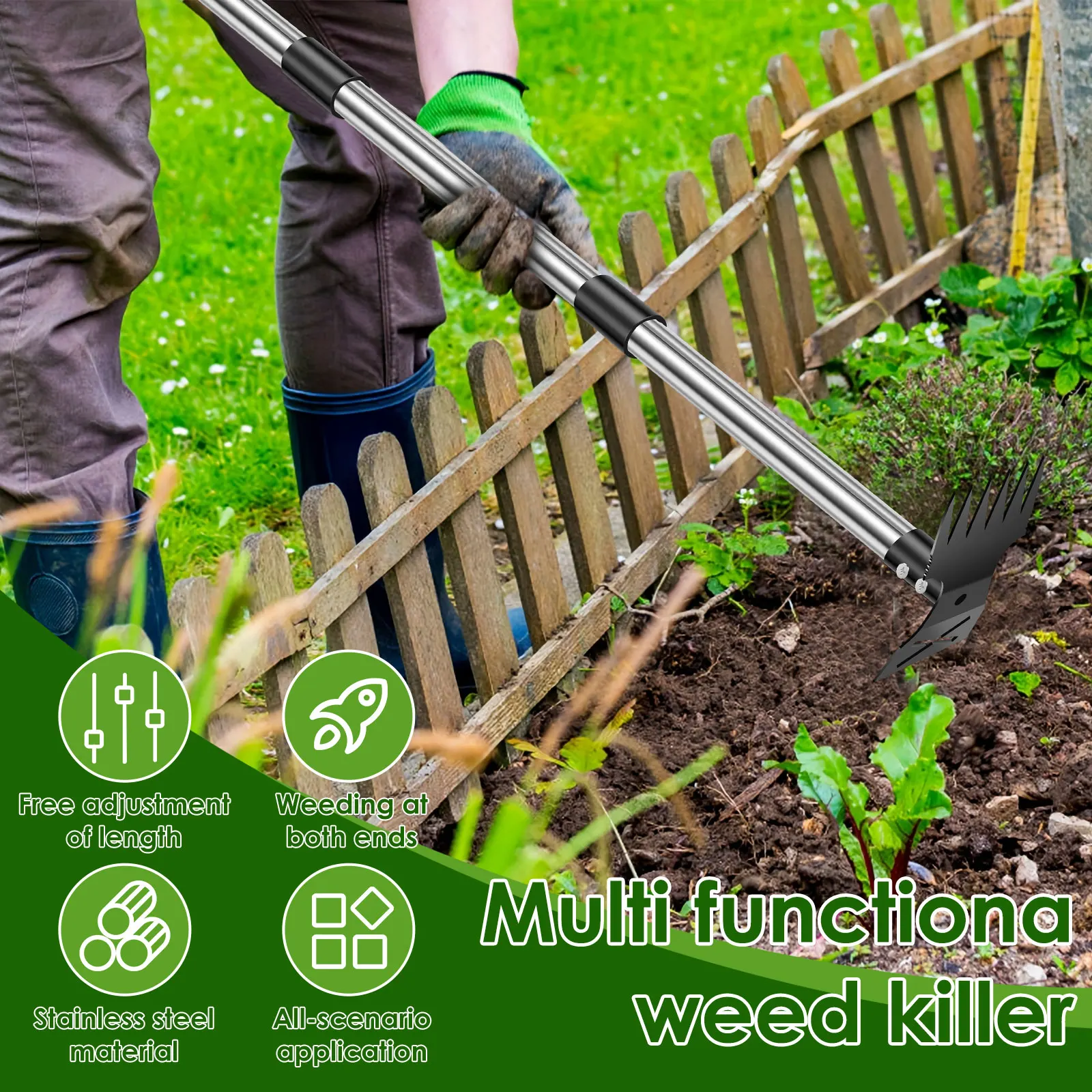 Garden Thatch Rake Stainless S - مراجعة Gardening Tools To Remove Weeds وسعره