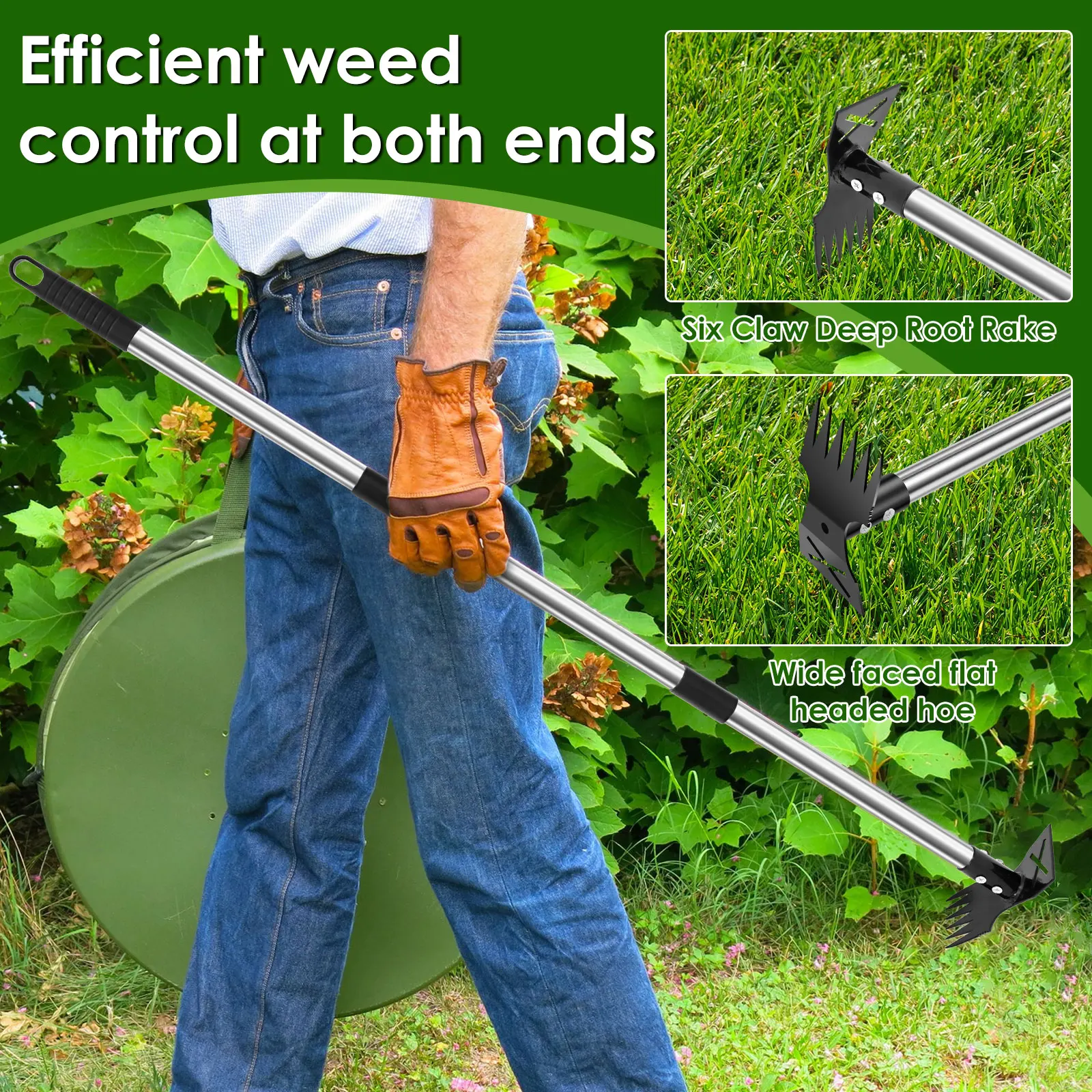 Garden Thatch Rake Stainless S - مراجعة Gardening Tools To Remove Weeds وسعره
