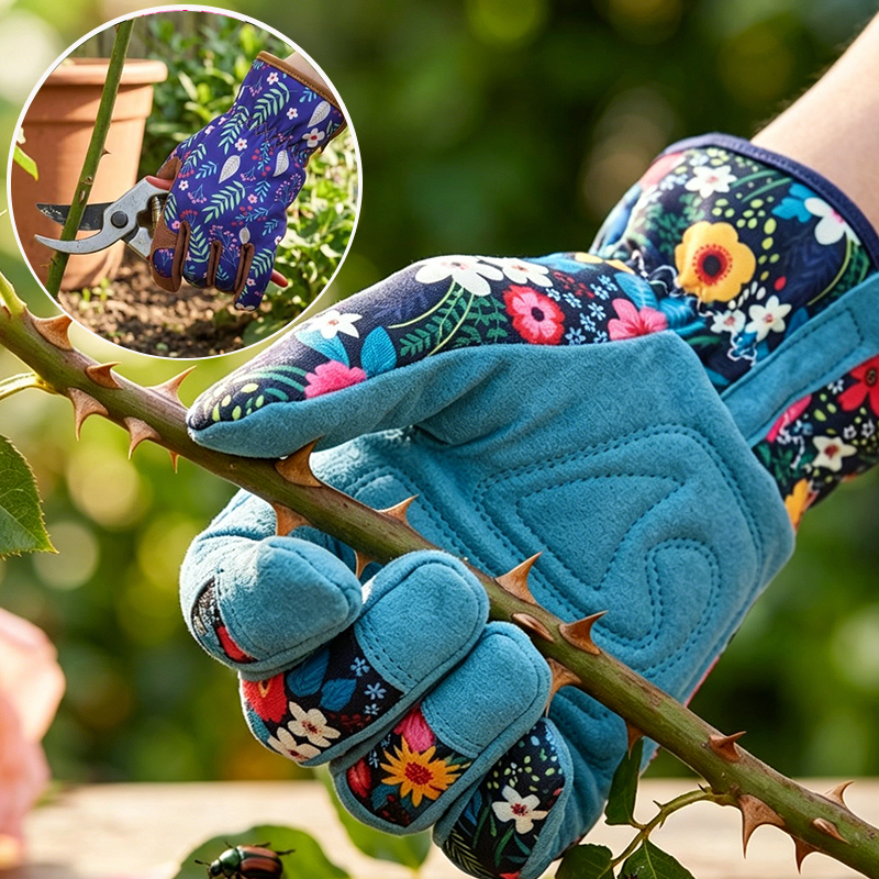 Breathable Cotton Polyester Ga - مراجعة Garden Gloves Thorn Proof وسعره