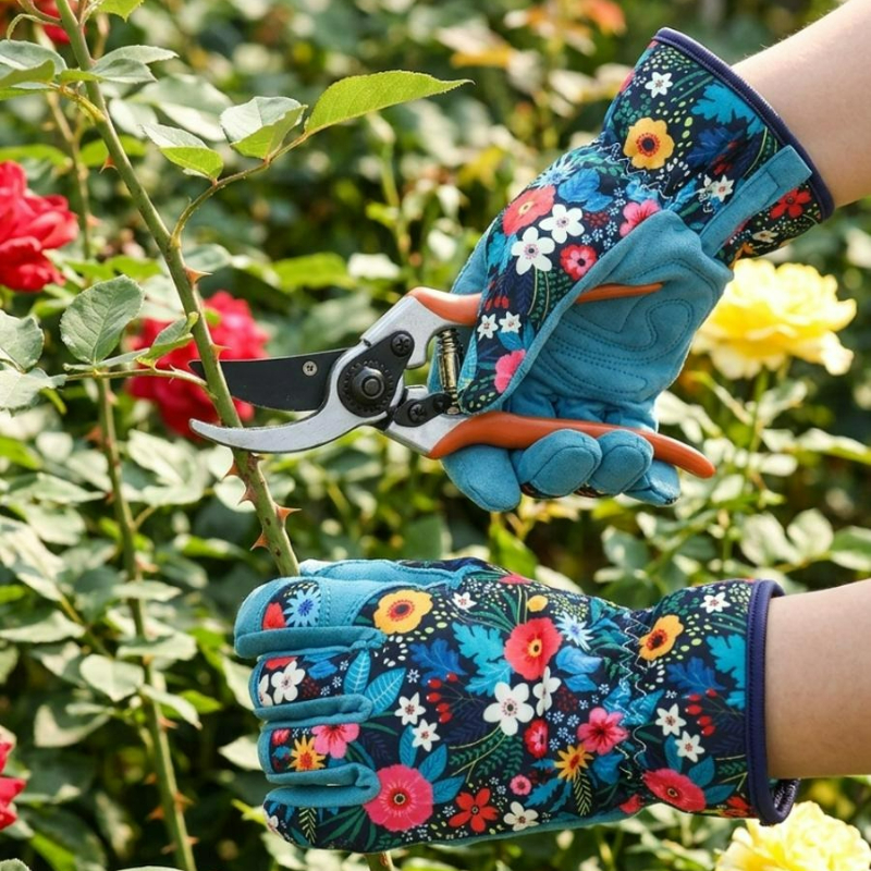Breathable Cotton Polyester Ga - مراجعة Garden Gloves Thorn Proof وسعره
