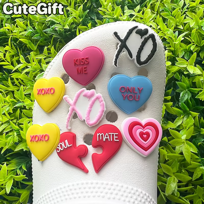 1pcs Heart Shoe Charms Rainbow - مراجعة Gardening Tools Pink وسعره