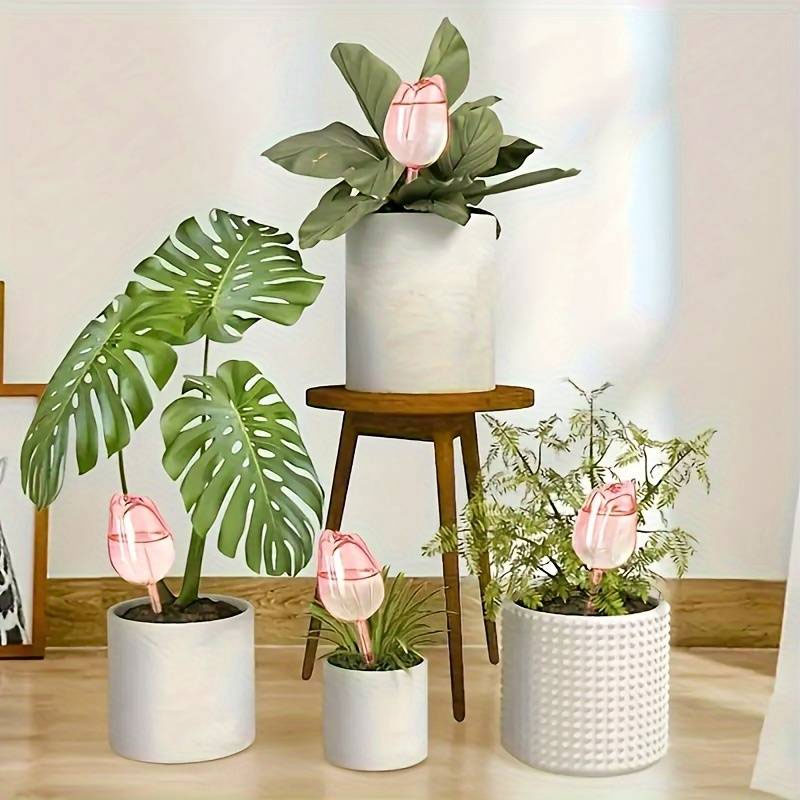 3 Pink Tulip Irrigation Balls  - مراجعة Gardening Tools Pink وسعره