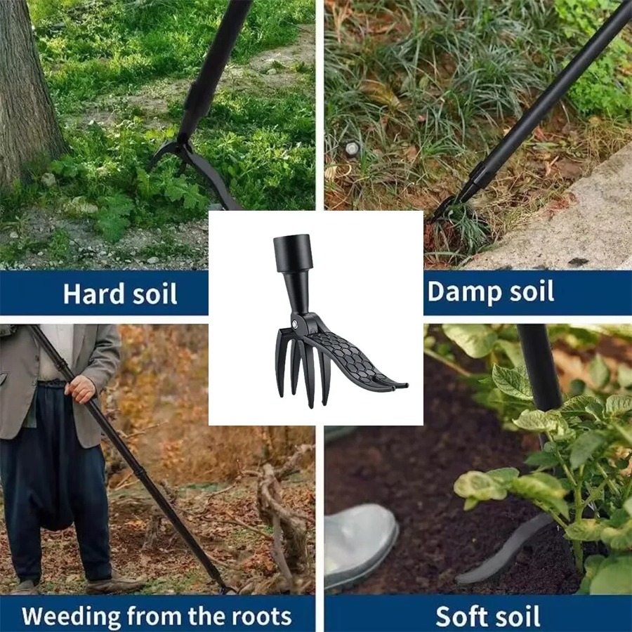 Stand Up Weed Puller Tool with - مراجعة Gardening Tools To Remove Weeds وسعره