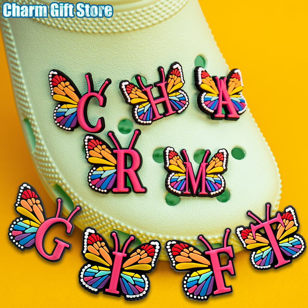 1pcs Colourful butterfly Shoe  - مراجعة Gardening Tools Pink وسعره