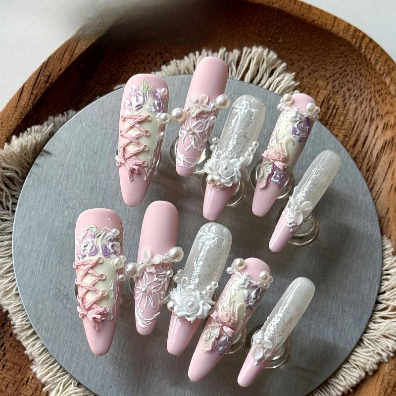 Nail Art Wearing Nail Three-di - مراجعة Gardening Tools Pink وسعره