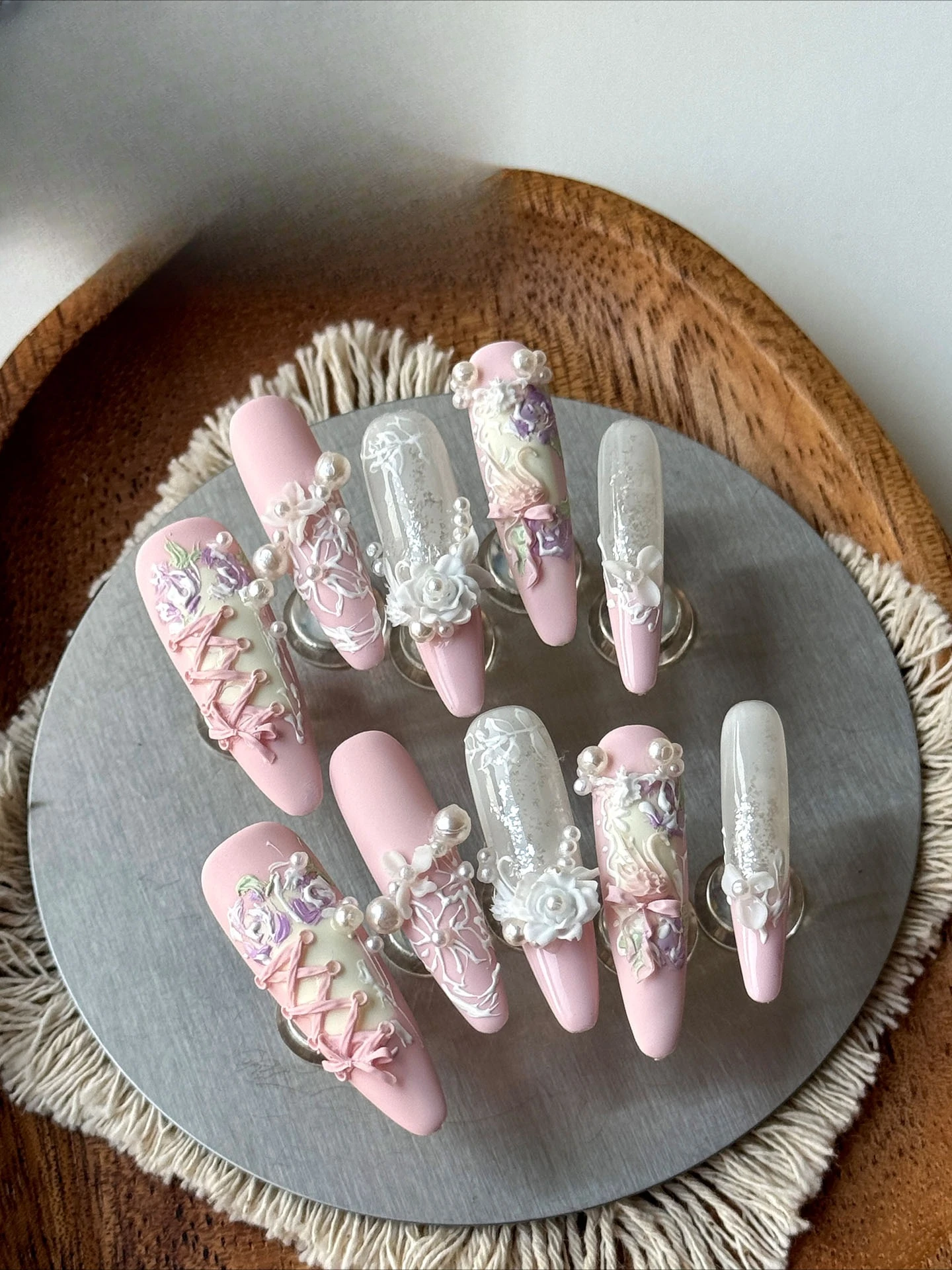 Nail Art Wearing Nail Three-di - مراجعة Gardening Tools Pink وسعره