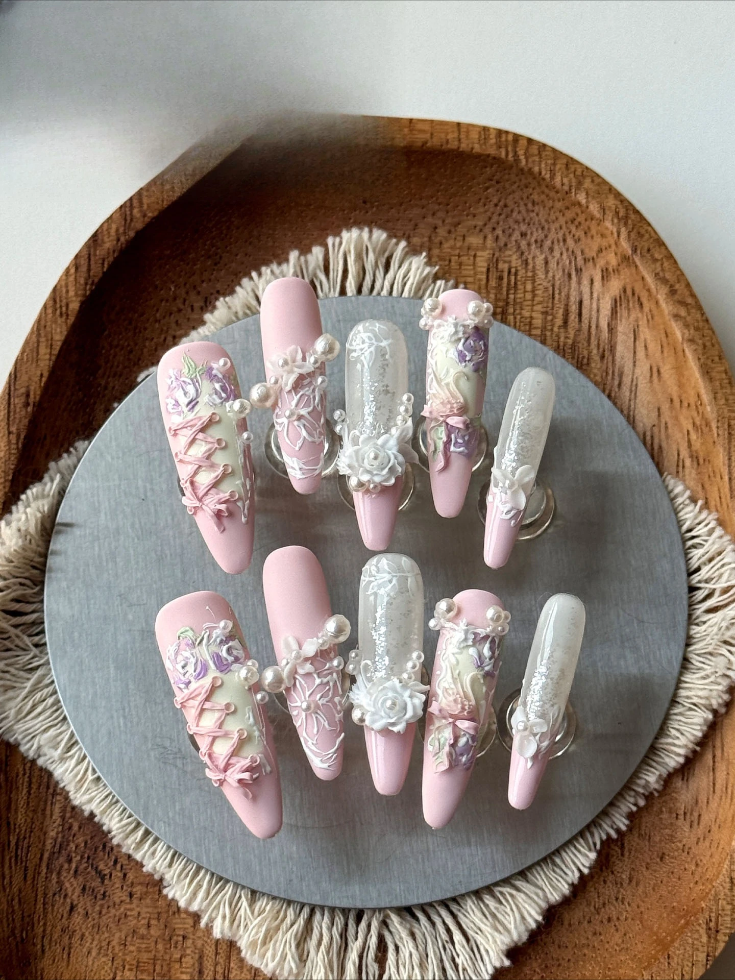 Nail Art Wearing Nail Three-di - مراجعة Gardening Tools Pink وسعره