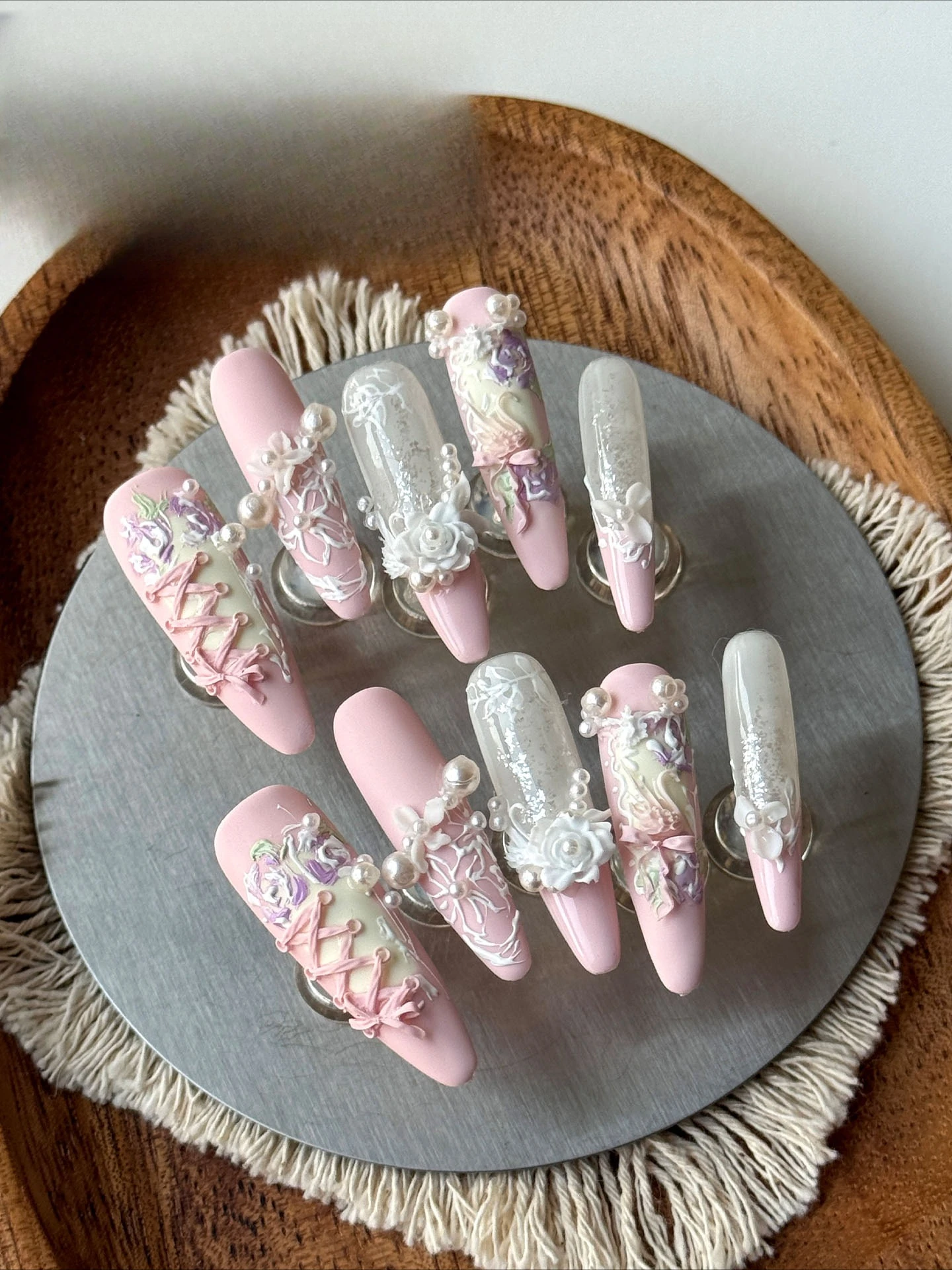 Nail Art Wearing Nail Three-di - مراجعة Gardening Tools Pink وسعره