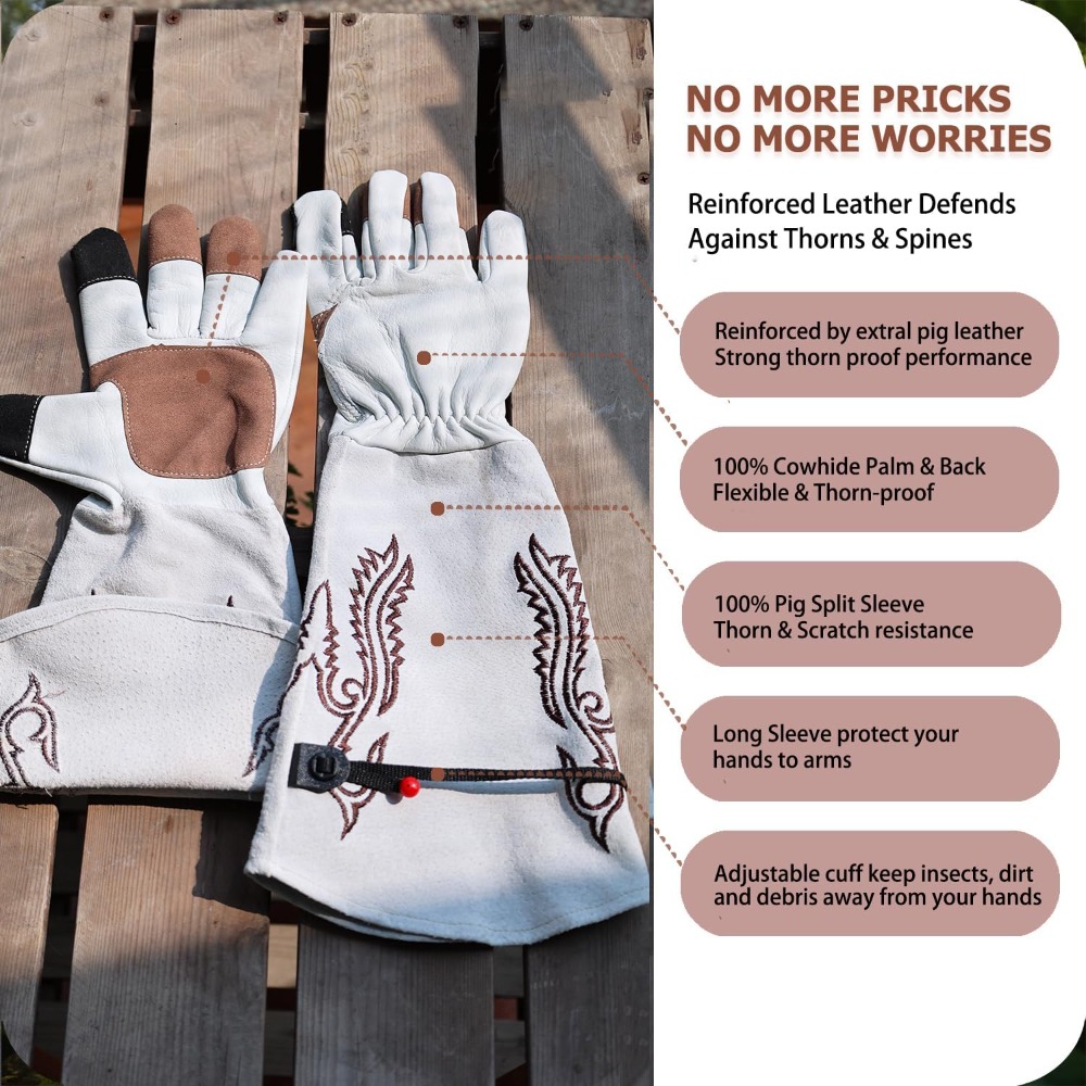 Long Gardening Gloves Thorn Pr - مراجعة Garden Gloves Thorn Proof وسعره
