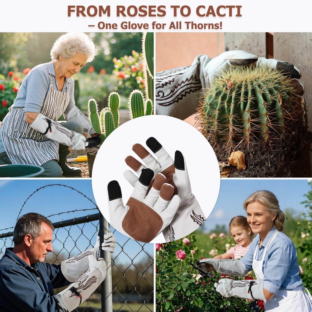 Long Gardening Gloves Thorn Pr - مراجعة Garden Gloves Thorn Proof وسعره