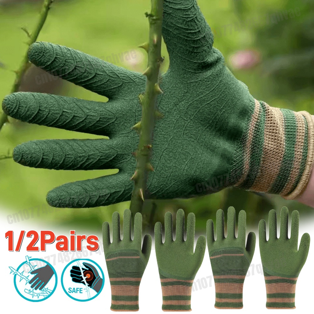 1/2pairs Gardening Gloves Thor - مراجعة Garden Gloves Thorn Proof وسعره