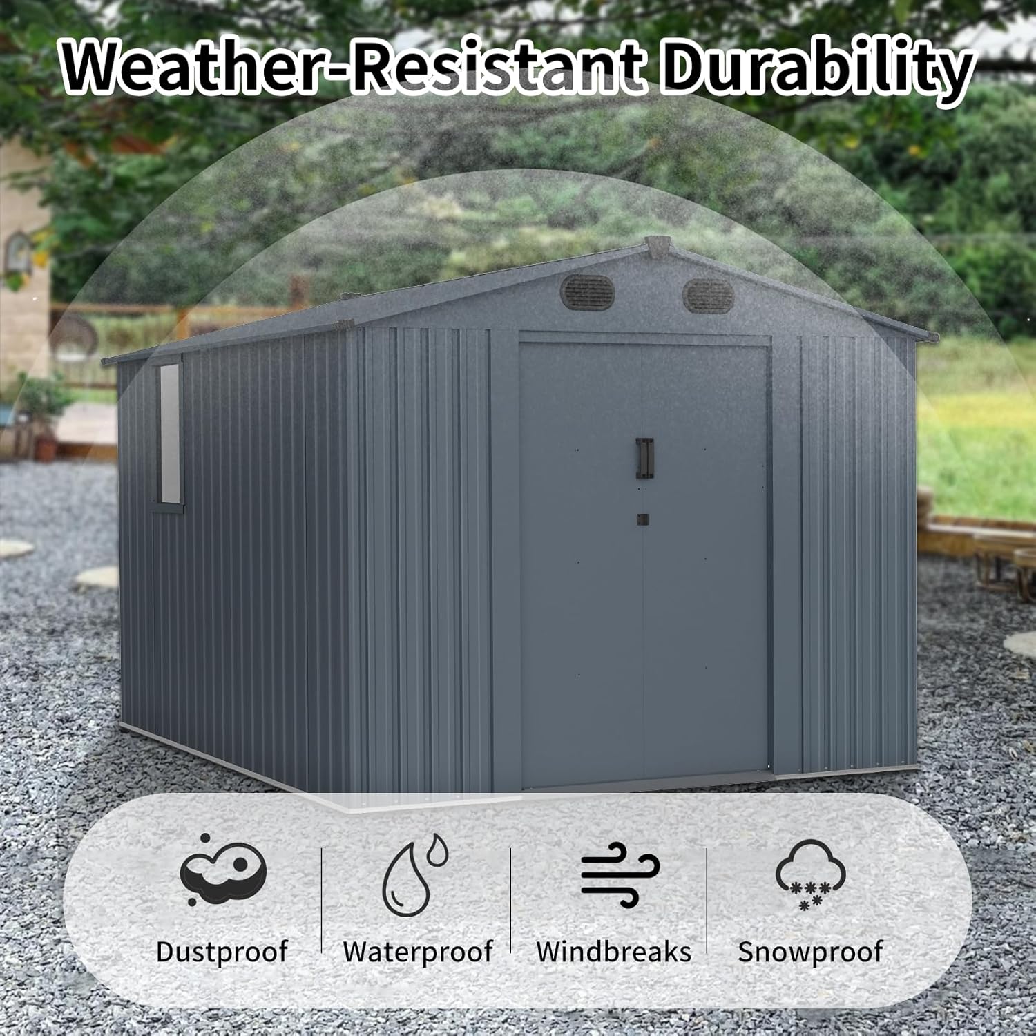 Outdoor Storage Shed 8x10 FT w - مراجعة Gardening Tools Set وسعره