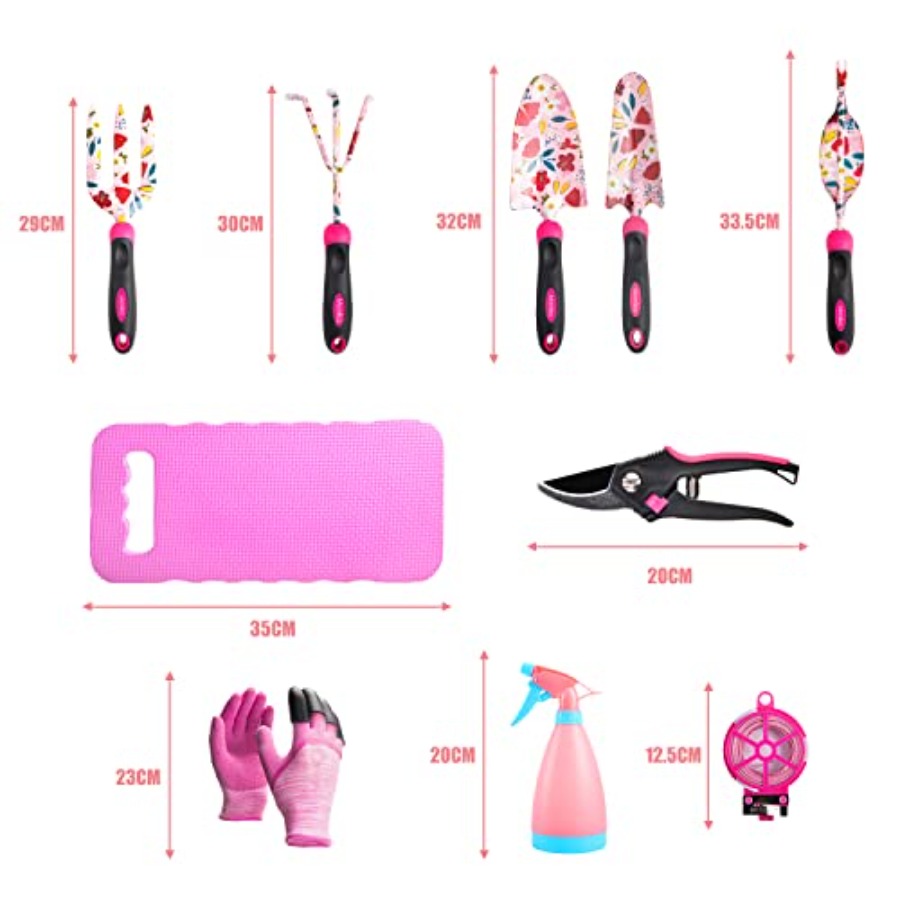 20-Piece Gardening Tool Set fo - مراجعة Gardening Tools Pink وسعره