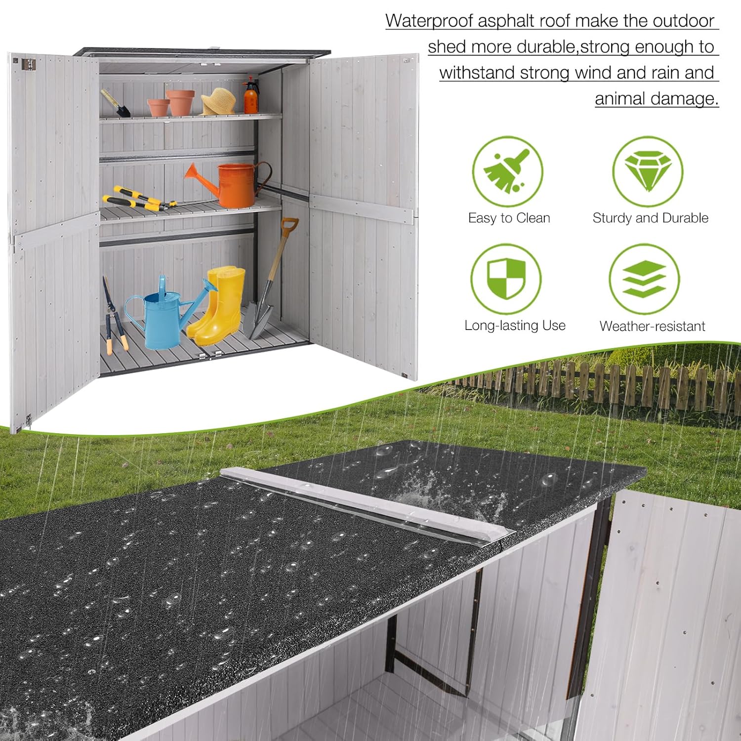 Outdoor Cabinet Storage Shed w - مراجعة Gardening Tools Set وسعره