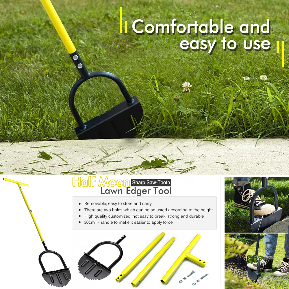 Half Moon Lawn Edger with Long - مراجعة Gardening Tools Edger وسعره