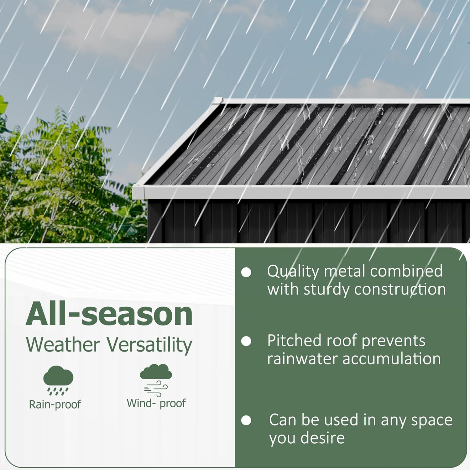 8x8 FT Outdoor Storage Shed, U - مراجعة Gardening Tools Set وسعره